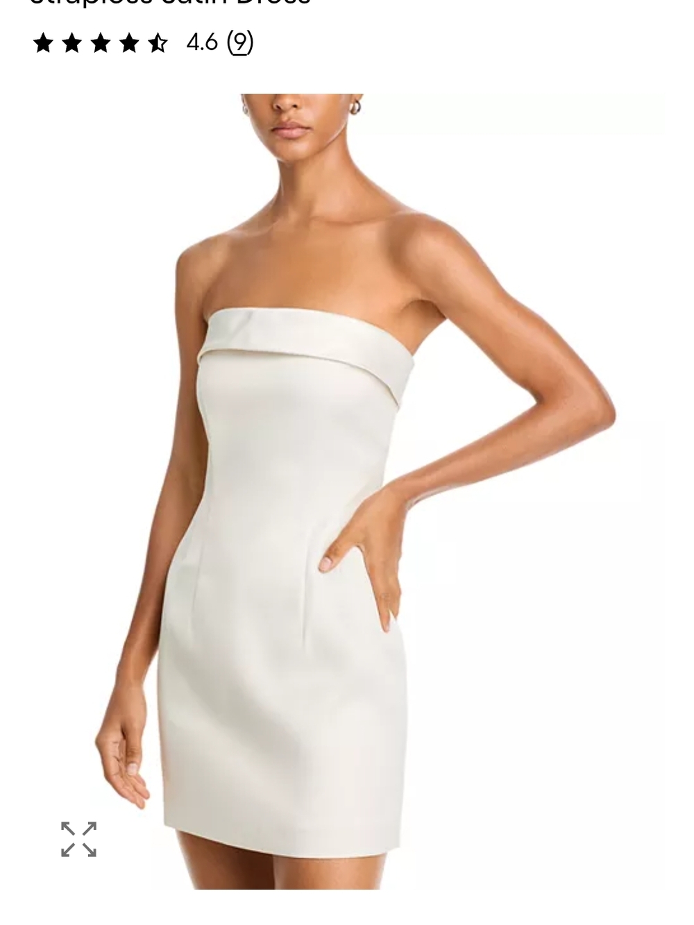 French Connection Women's Structured Satin Strapless Mini Dress